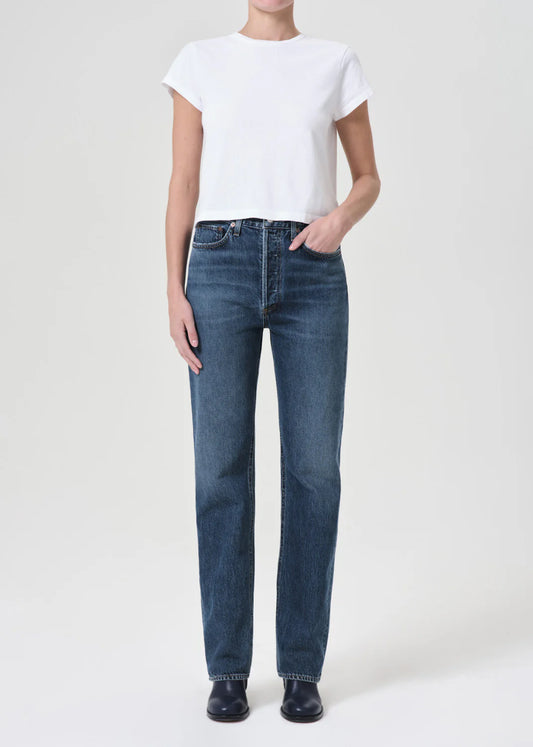 AGOLDE 90'S Pinch Waist High Rise Straight Long in Control