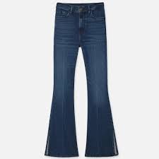 FRAME Le Easy Flare Side Slit in Calvin